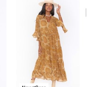 Show Me Your Mumu Viola Maxi Dress Golden Paisley